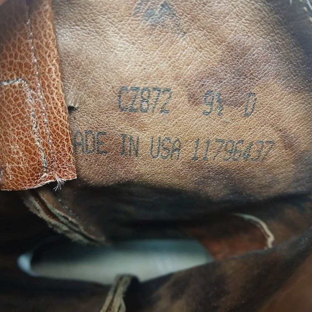 Tony Lama CZ872 9.5 D Peanut Brittle Brown Ostrich Cowboy Western Boots - Picture 16 of 16